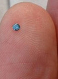 Blue Diamond Gem Round Cut 2mm Indian Genuine Micro Sized
