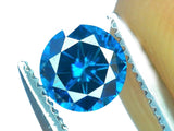 Blue Diamond Gem Round Cut 2mm Indian Genuine Micro Sized