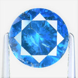 Blue Diamond Gem Round Cut 2mm Indian Genuine Micro Sized