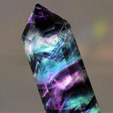 Fluorite Crystal Single Pointed Quartz Pencil Healing Rainbow Gem